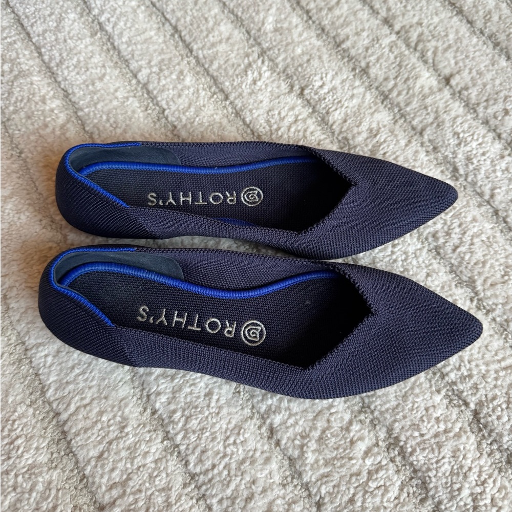 Rothy's Navy Blue The Point I Flats